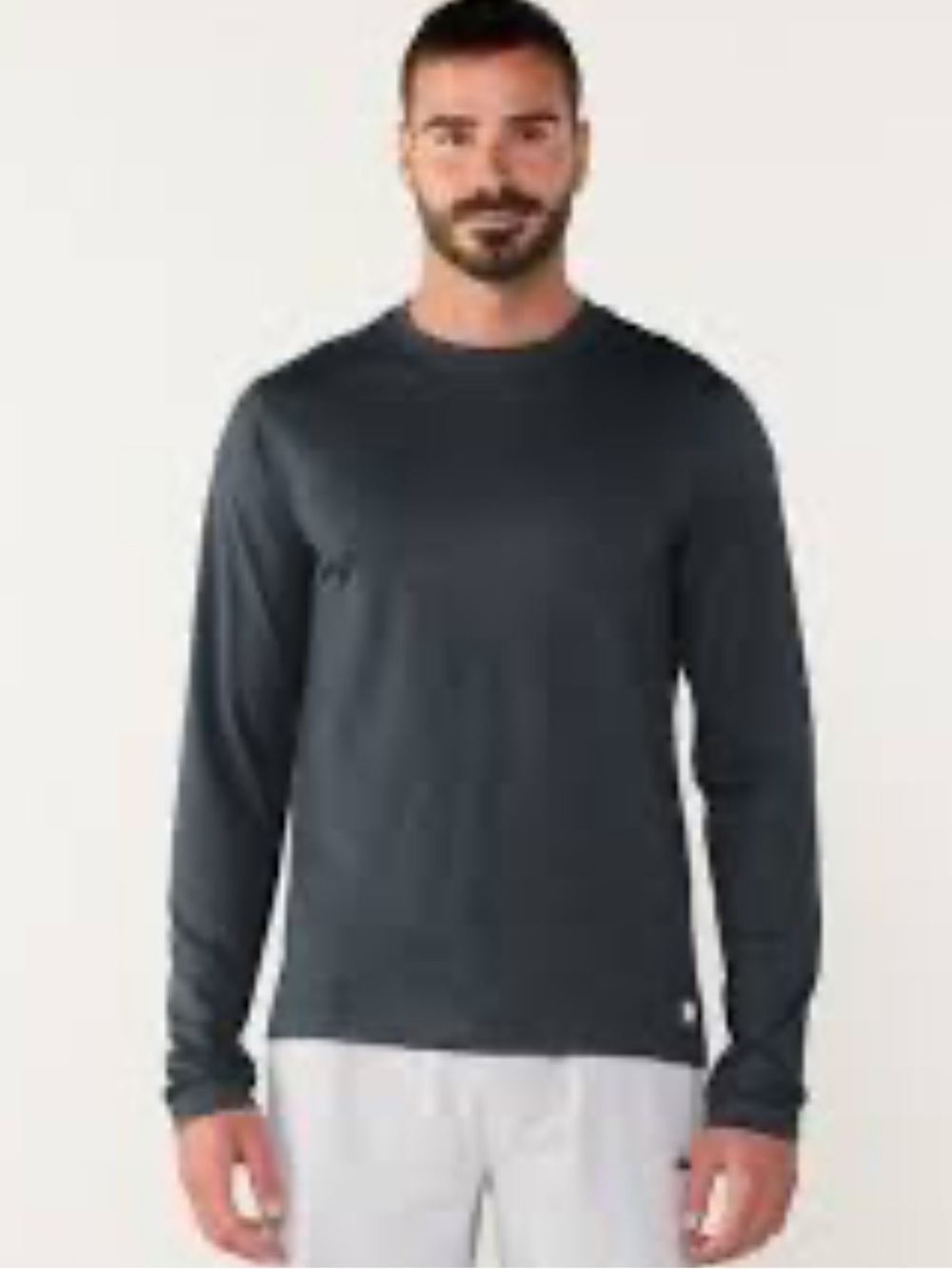 Vuori Long Sleeve Strato Tech UPF Dark Gray Athletic Minimalist Tee SZ XL